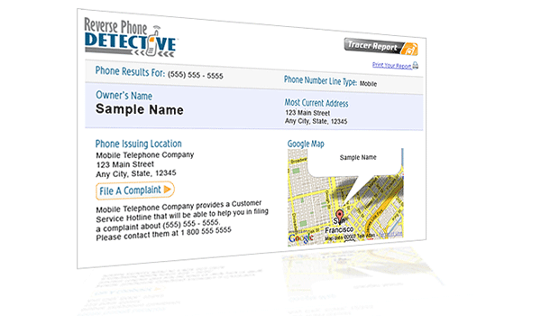 Premimue Reverse Cell Phone Number Report Sample